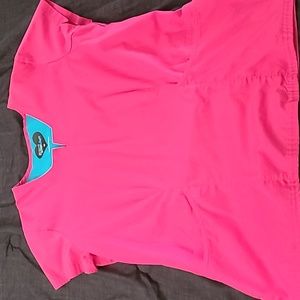 Butter Soft Hot Pink Scrub Top